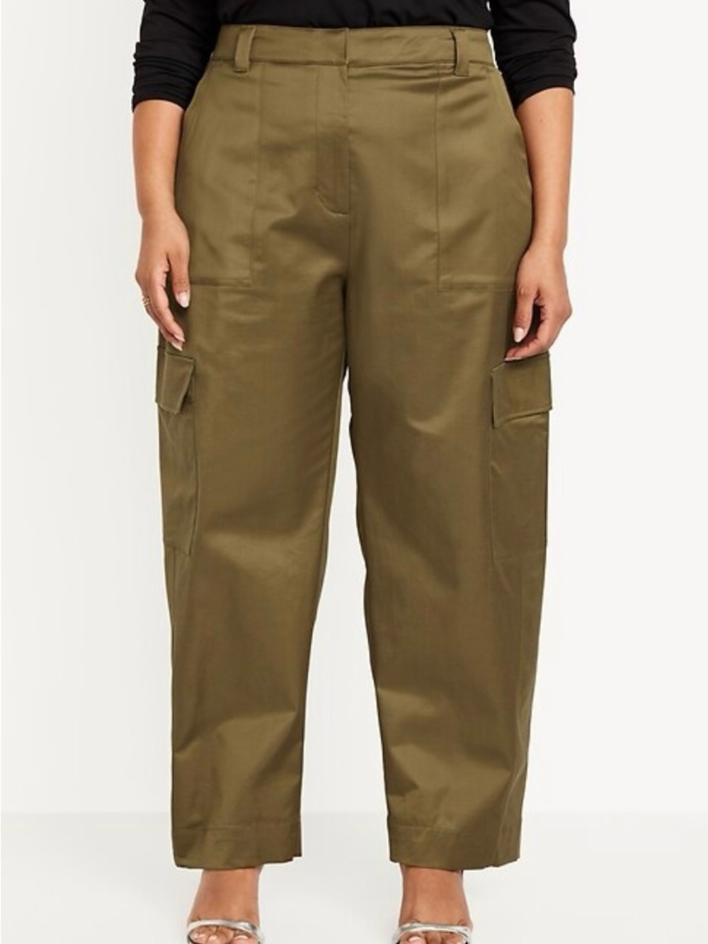 Old Navy Olive Wide-Leg Cargo Pants